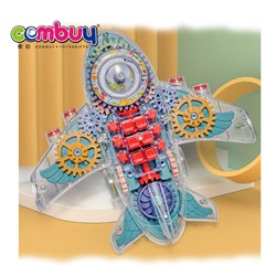 CB643511 KB013430 - Universal transparent musical lighting kids toys electric gear plane